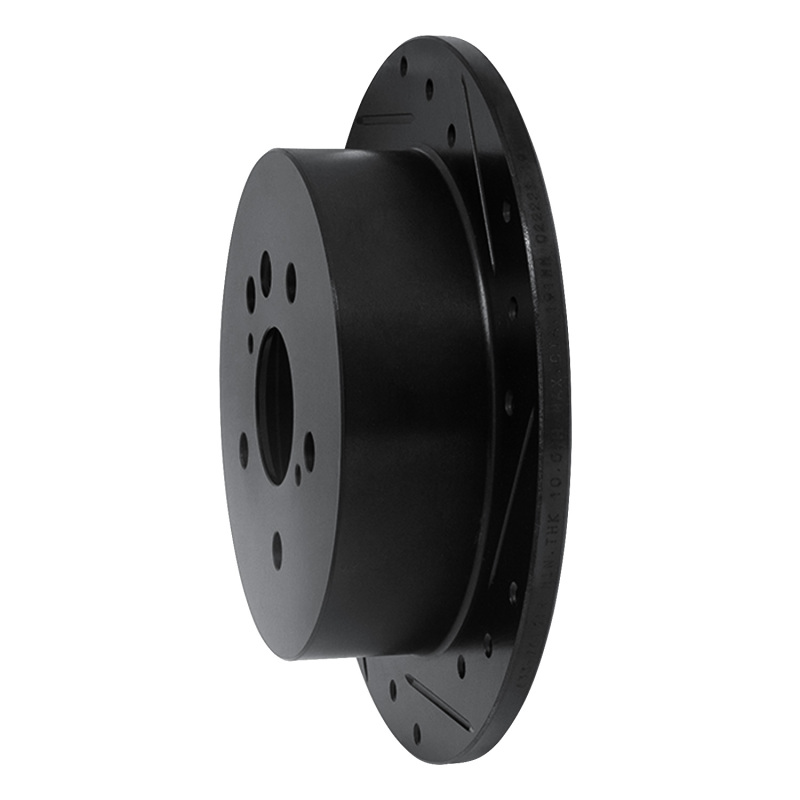 Toyota Sienna Brake Rotor (1) - Rear Right - R1 Concepts - Drilled & Slotted - Black - `04-`10